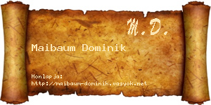 Maibaum Dominik névjegykártya